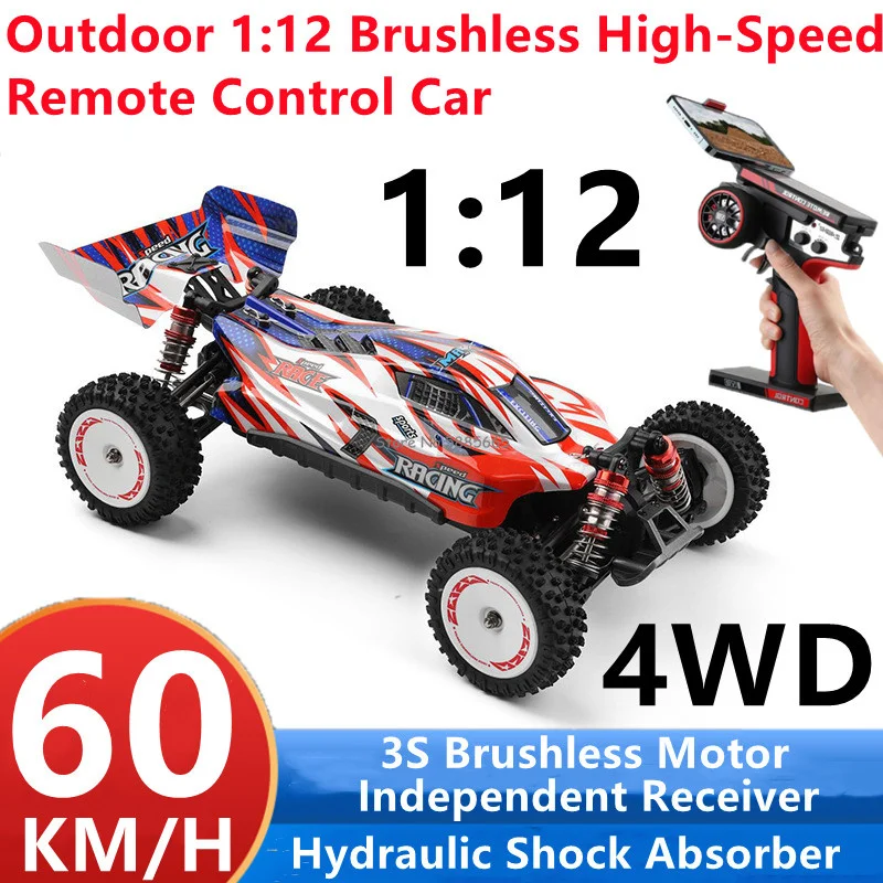 

Высокоскоростной бесщеточный двигатель 1:12, автомобиль с дистанционным управлением, 60 км/ч, 4WD, амортизация ударов, пустыня, внедорожник, Али, металлическое снаряжение, фотоподарок