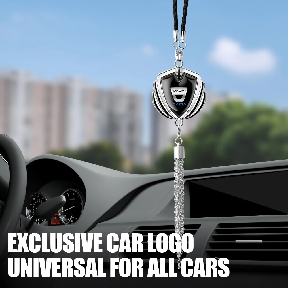 

Metal Car Logo Back View Mirror Hanging Ornaments Decoration Pendants For Renault Clio 4 Megane 2 3 Dacia Duster Captur Logan