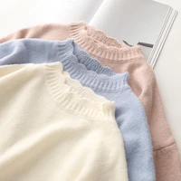autumn winter sweater female loose warm knitted pullovers sweaters for women korean elegant thick long sleeve white ladies tops