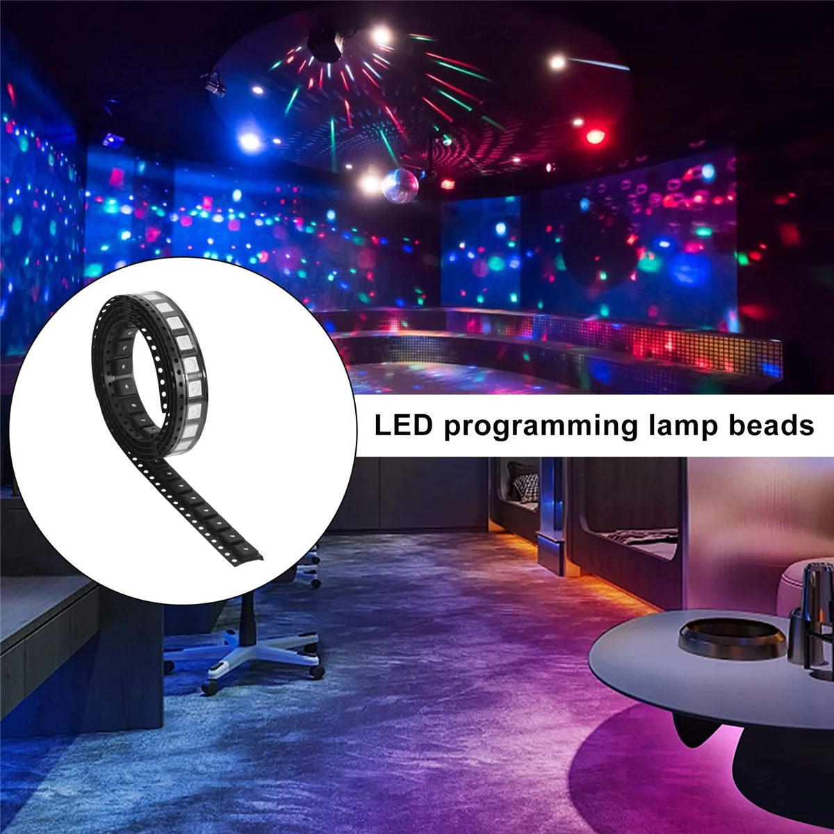 100 шт. WS2812B RGB светодиодный чип 5050SMD белая печатная плата WS2812 индивидуально