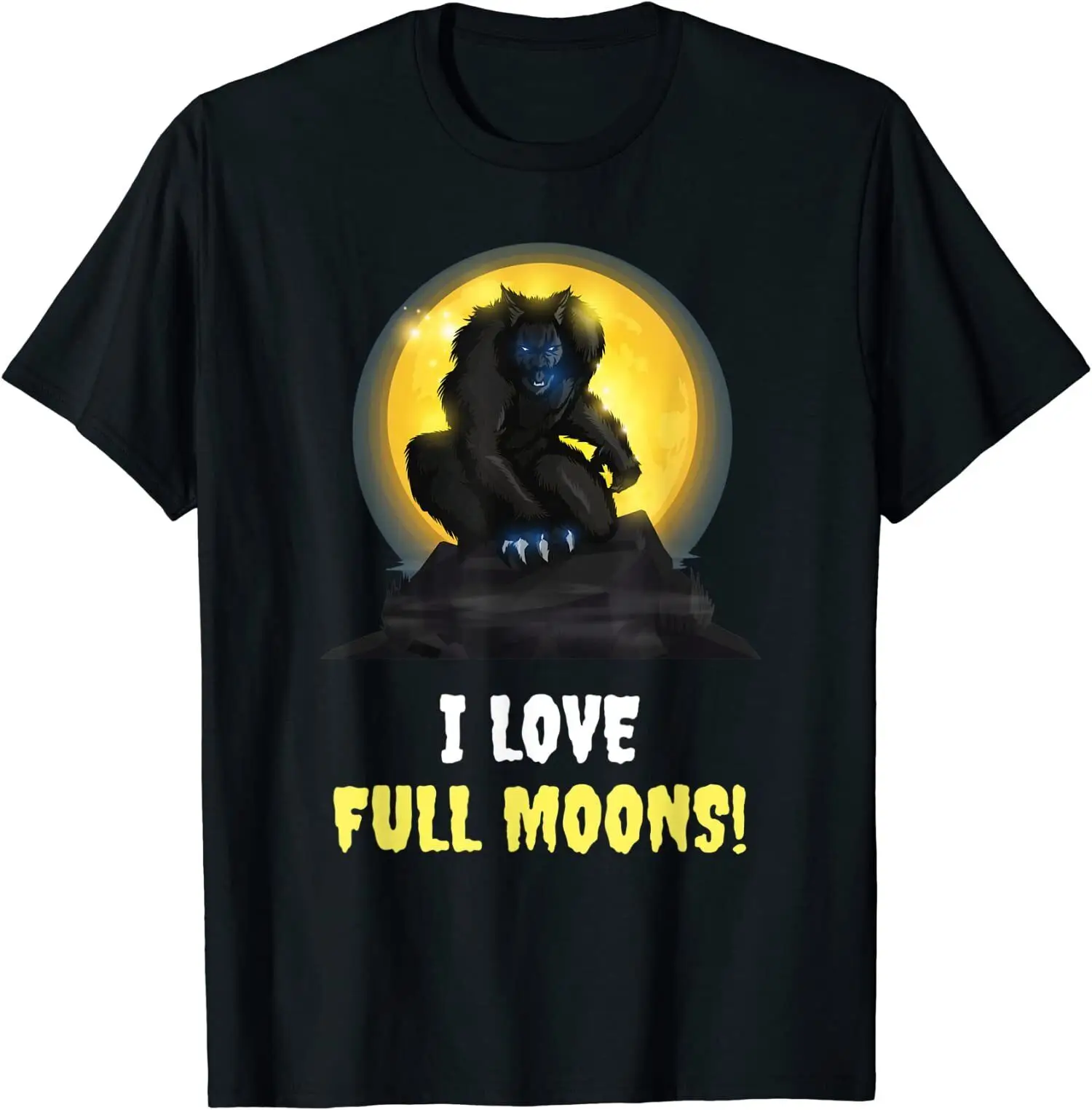

I Love Full Moons Хэллоуин Ullzang футболка Женская Harajuku Готическая Мужская Футболка Harajuku Kawaii уличная одежда топы