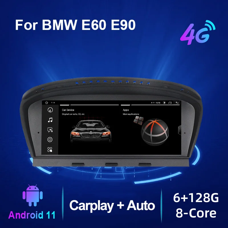 

8.8inch Screen Car Radio Stereo For BMW 5 Series E60 E90 CCC CIC System Multimedia Player GPS Navigation Carplay+Auto WIFI 4G BT