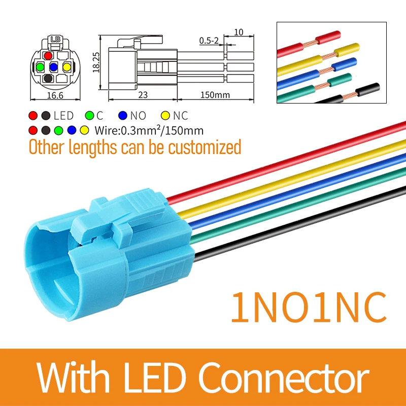 

WINDOO пластиковый кнопочный переключатель 16 мм с подсветкой
