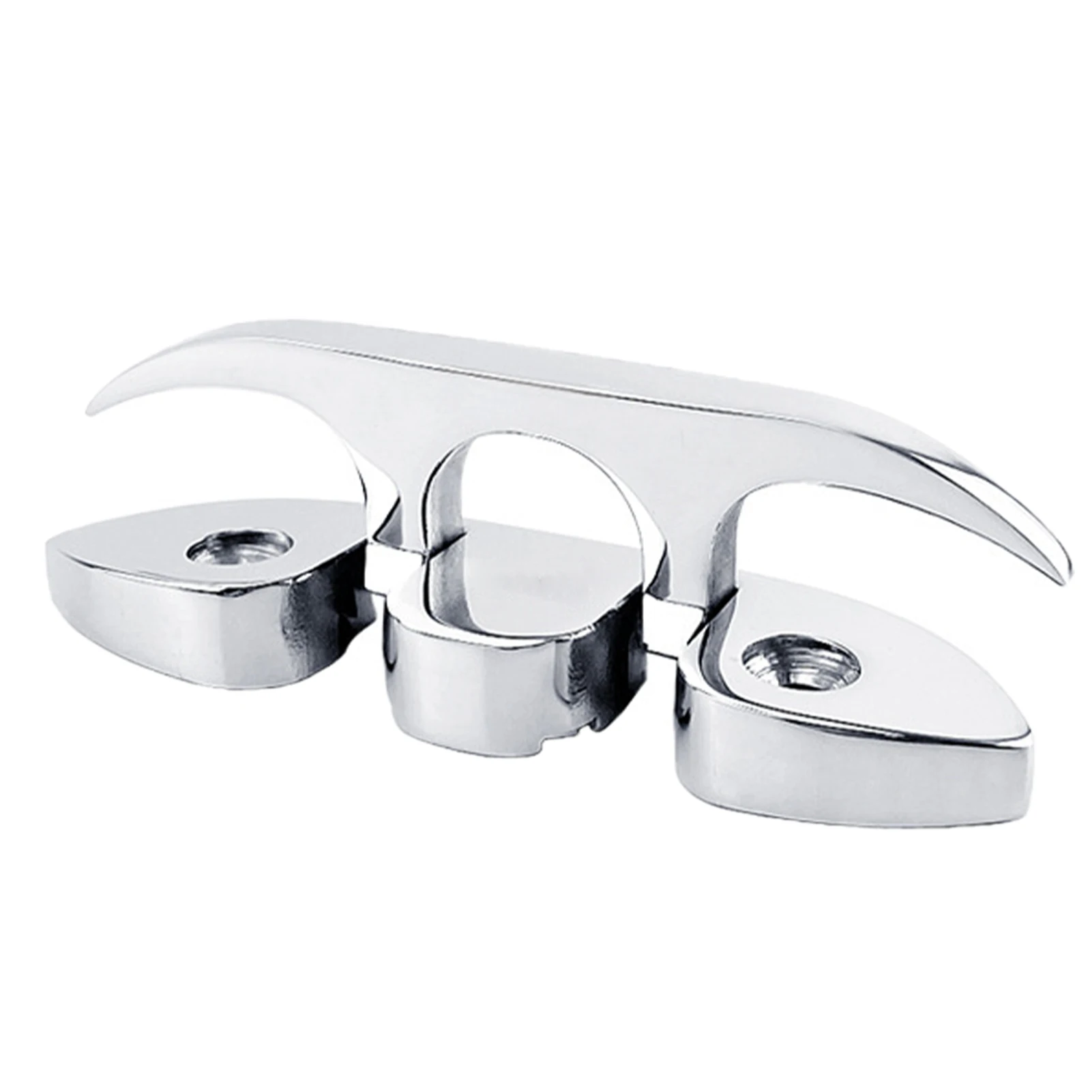 

Mooring Rope Easy Install Folding Cleat Boat Flush Flip Up Fastener Stainless Steel Non Slip Accessories Marine Hardware Deck