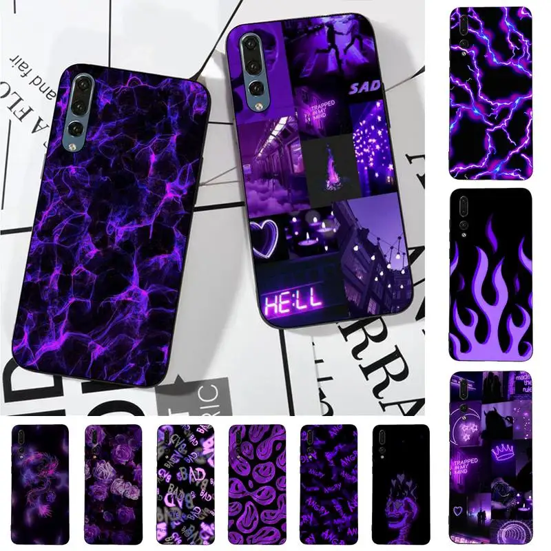 

Purple aesthetic Phone Case for Huawei P30 40 20 10 8 9 lite pro plus Psmart2019