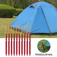 10pcslot 18cm heavy duty aluminum alloy tent stakes pegs travel outdoor camping accessories tarp ultralight nails ground peg
