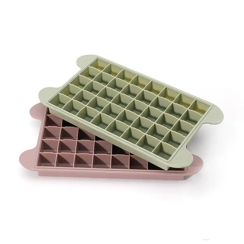 

SiliconeIce Tray Mold Custom 40 Cell Household Ice Box With Lid Homemade Quick Freezer Creative Large Ice Cube Grinding Tool