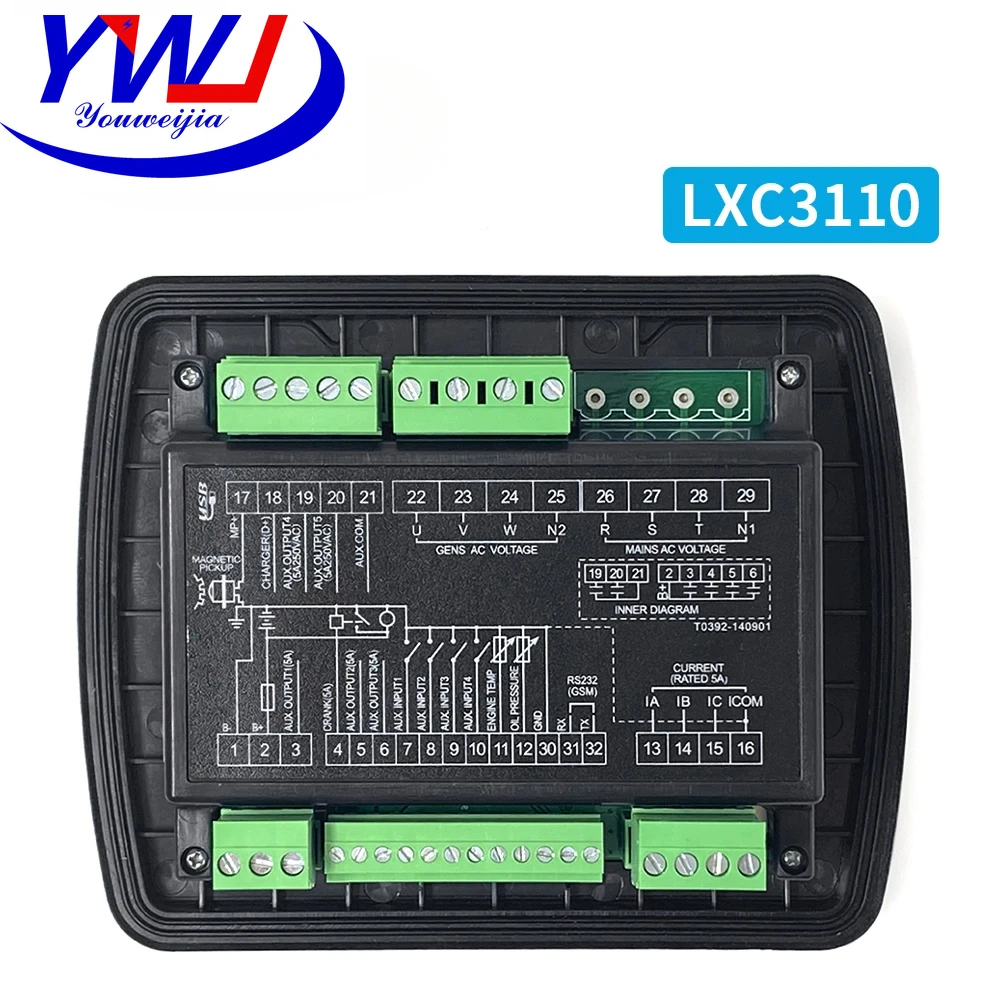 Контроллер генератора LIXiSE LXC3110 LXC3120 с функцией автозапускаостановки, плата управления дизельным генератором, аксессуары и запчасти для генераторов (art.: 3920da5103cb5) - 3920da5103cb5