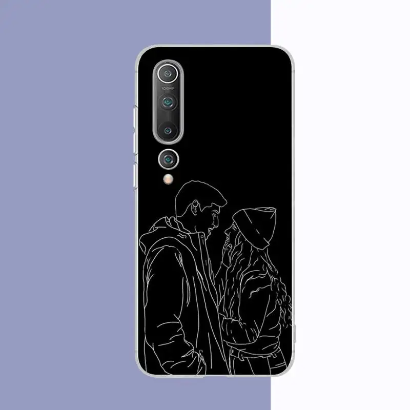 FHNBLJ чехол для телефона с абстрактным изображением пары линий Samsung S21 A10 Redmi Note 7 9