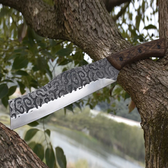 

9.5 Inch Wood Chopper Knife Sharp Long Hatchet Machete Longquan Kitchen Knife Big Bone Poultry Tools Handmade Forge China Messer