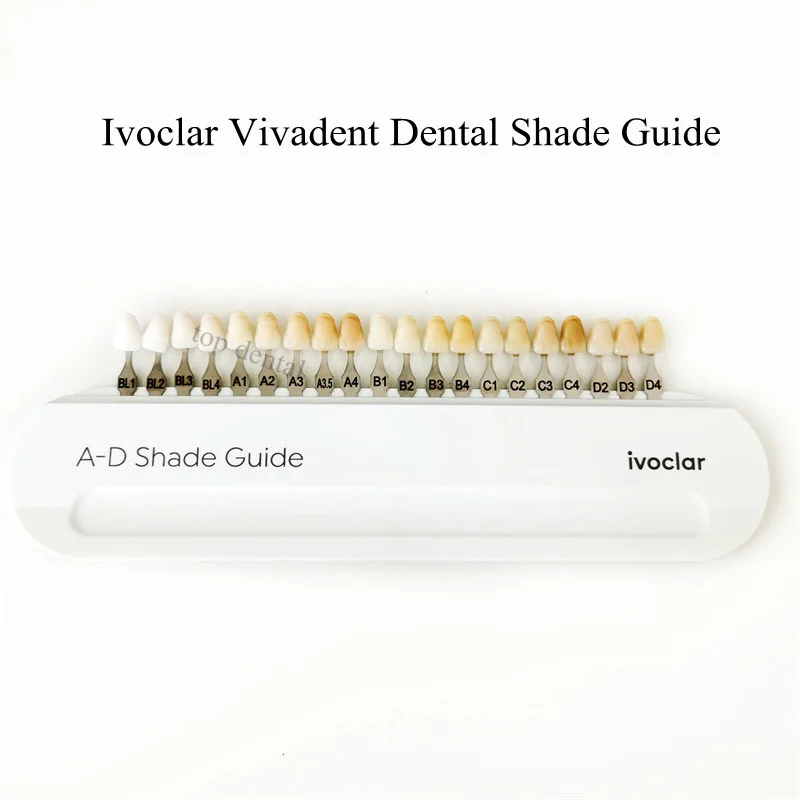 

Dental Teeth AD Shade Guide Ivoclar Vivadent Porcelain Material Colorimetric Plate 20Color
