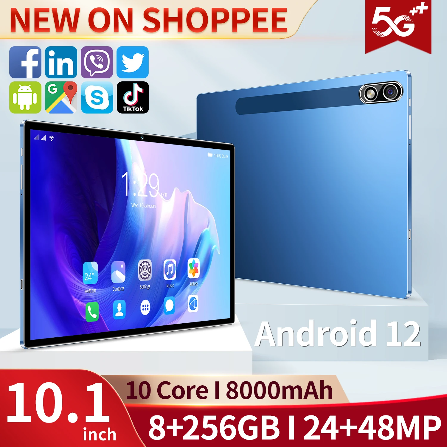 

【World Premiere】Teclast MA11 HD10.1" Android12 Tablet 1200*800IPS 10 Core 8+256 4G Network AISpeed-up Tablets PC Dual Wifi