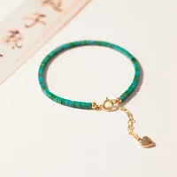 2022 new women fine jewelry unique vintage boho turquoise natural stones beaded 14k gold filled beads bracelets