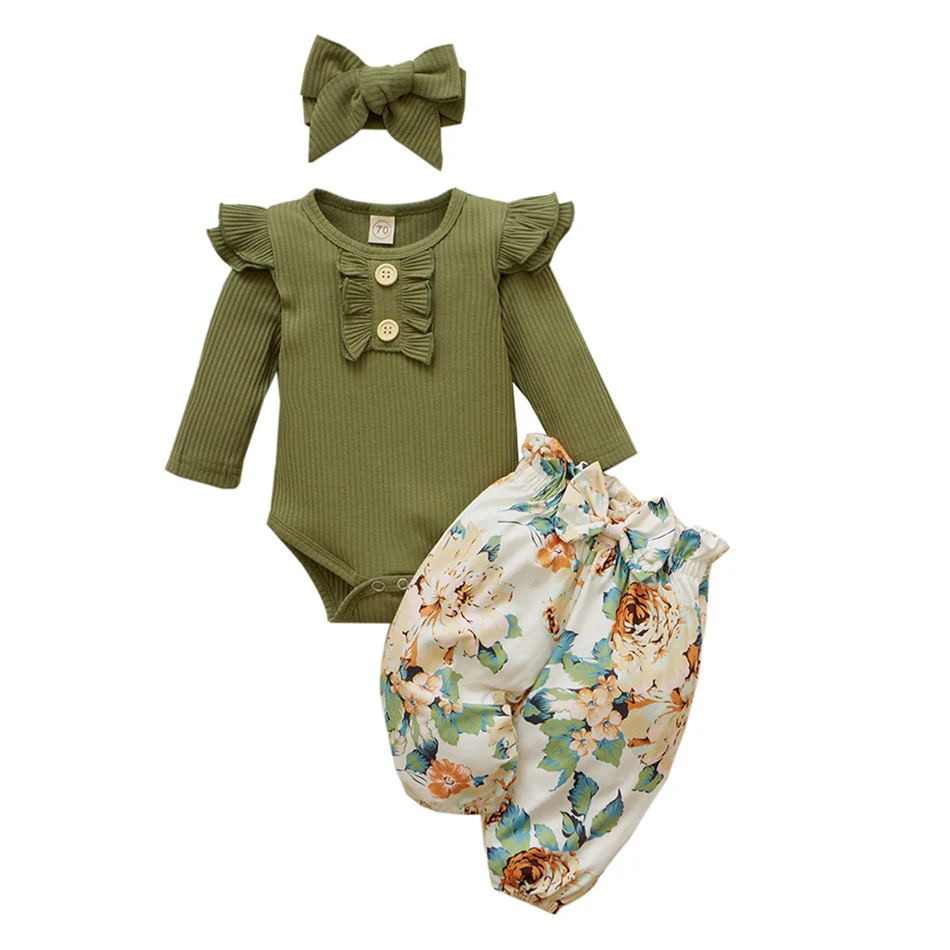 

3Pcs/Set Newborn Baby Romper Cute Climbing Pants Well Dressed 2022 Spring Fall Clothes for Kids Baby Costume Photography Romper