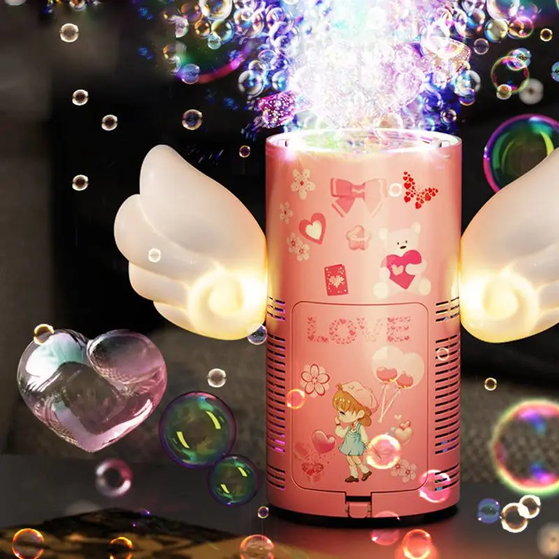 

Fantasy Angel Butterfly Shape Lighted Multi-Hole Automatic Bubble Machine Toy For Kids Adults Blowing Bubble Maker Machine Toys