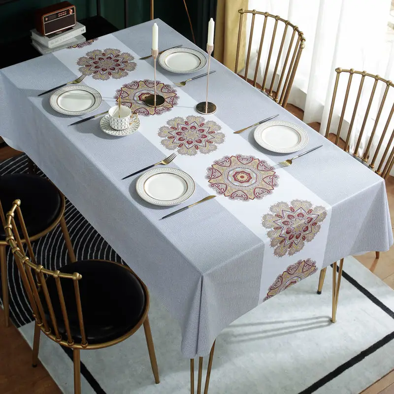 

New Classical Rectangular Tablecloth Waterproof and Oilproof Tablecloth Home Wedding Decoration Table Cover Nappe De Table Nappe
