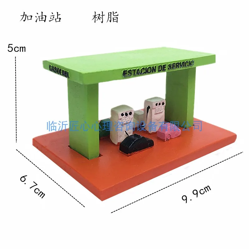 

Полимерная фигурка, Настольная настольная игра с психическим песком, строительная автозаправочная станция/заправочная станция