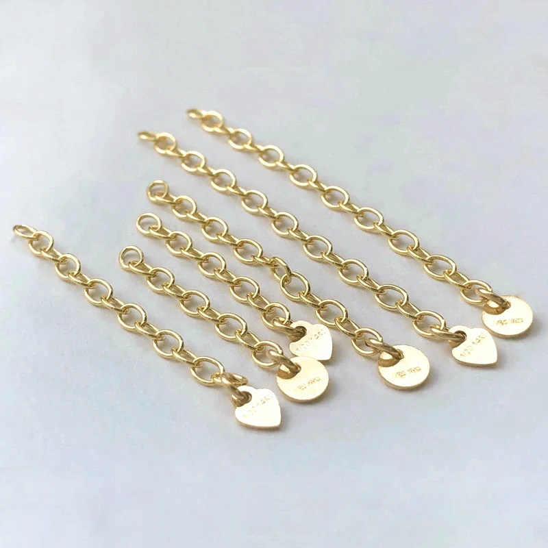 Цепочка-удлинитель 14-каратное золото цепочка-удлинитель кабеля 2/3/4/5 см для