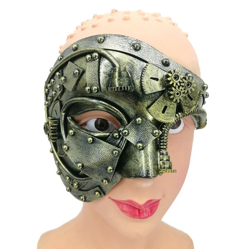 

Steampunk Metal Cyborg Venetian Mask Masquerade Half Mask For Halloween Costume Party Phantom Of The Opera Mardi Gras Ball