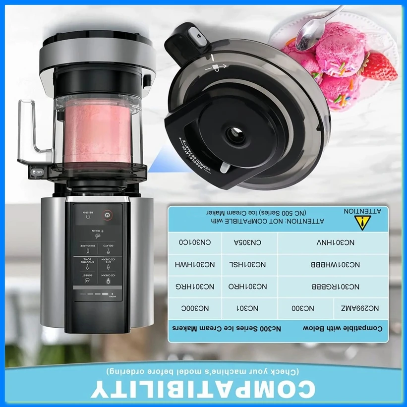 Фото Внешняя крышка чаши для аппаратов для мороженого NC299AMZ/NC301/NC300/Series (без лопатки), сменные аксессуары - A75P №1