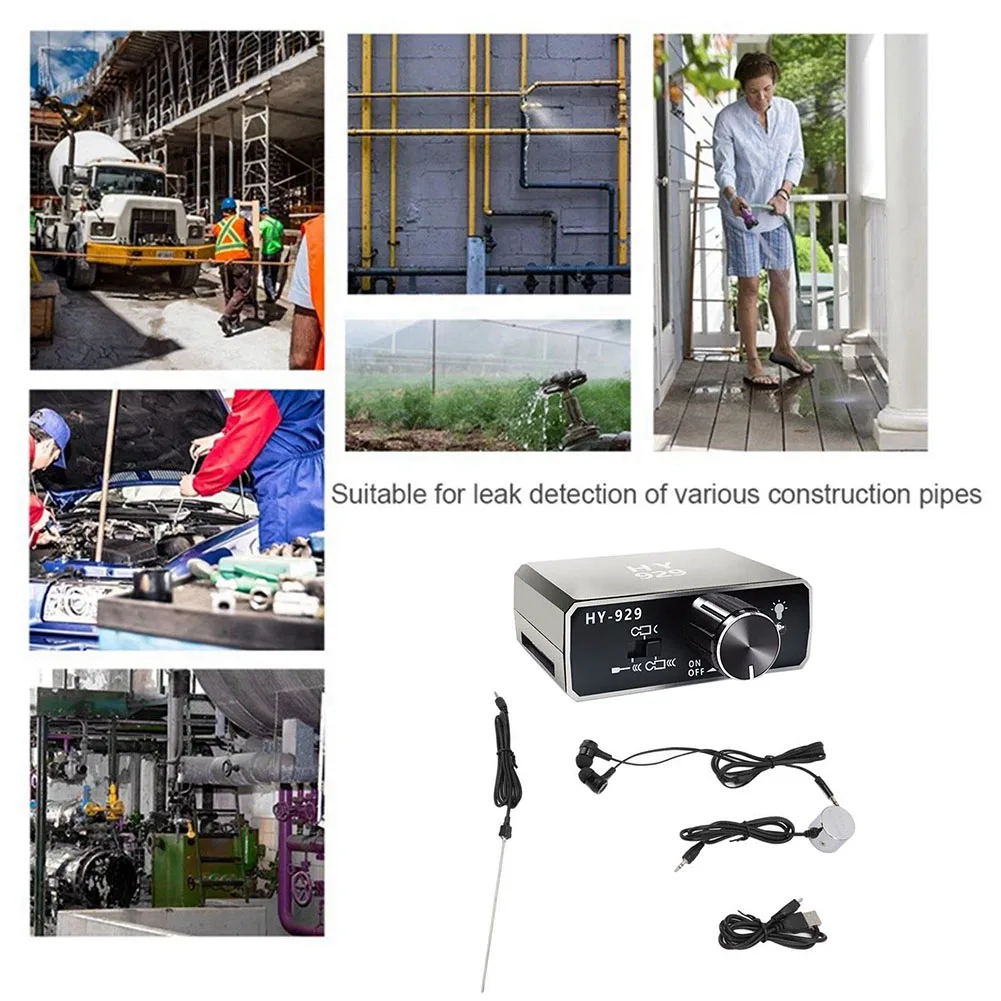 

Water Pipe Leak Detection Locator Sensor Kit With Earphones Through-the-wall Water Monitor For Smart Temperature Control System