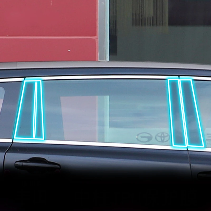 

TPU Window Center Pillar Protective Film Anti-scratch Cover Car Protector Exterior Accessories For Toyota Highlander 2015-2021