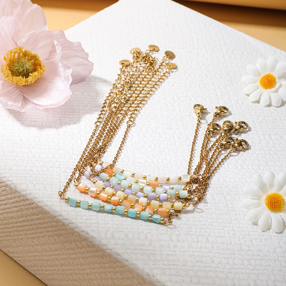 ZMZY браслеты из натуральных бусин-ракушек для женщин христианские украшения в