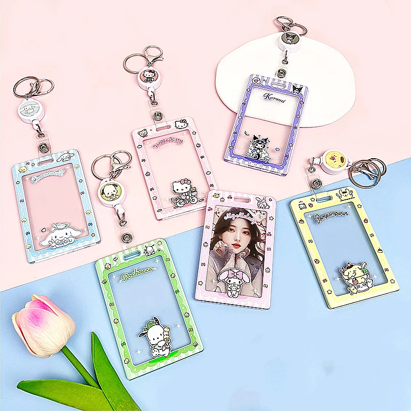 Сумка для карт Sanrios милая аниме-фигурка Cinnamoroll Kuromi Id Bus чехол хранения держатель