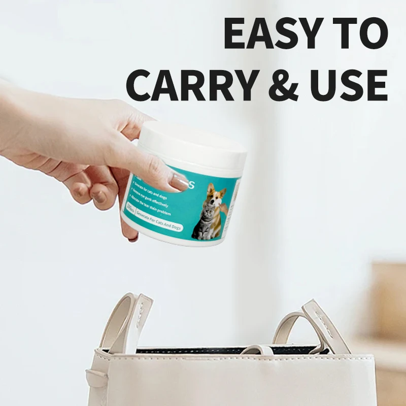 Средства для чистки домашних животных влажные салфетки очищающие разрывов глаз