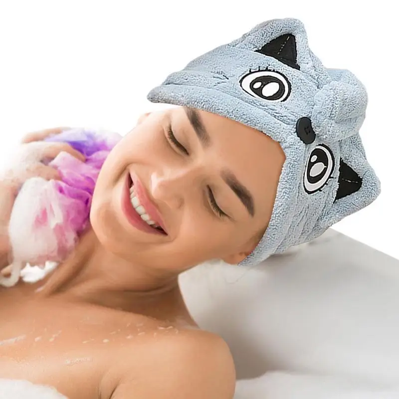 

Полотенце для волос, быстросохнущее, абсорбирующее, с мультяшными животными