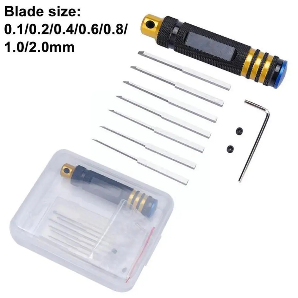 

Prime Model Scriber 0.1/0.2/0.4/0.6/0.8/1.0/2.0mm 7 Kinds Of And Precise Blades For Rc Car Drone Aircraft, Repair B2p0