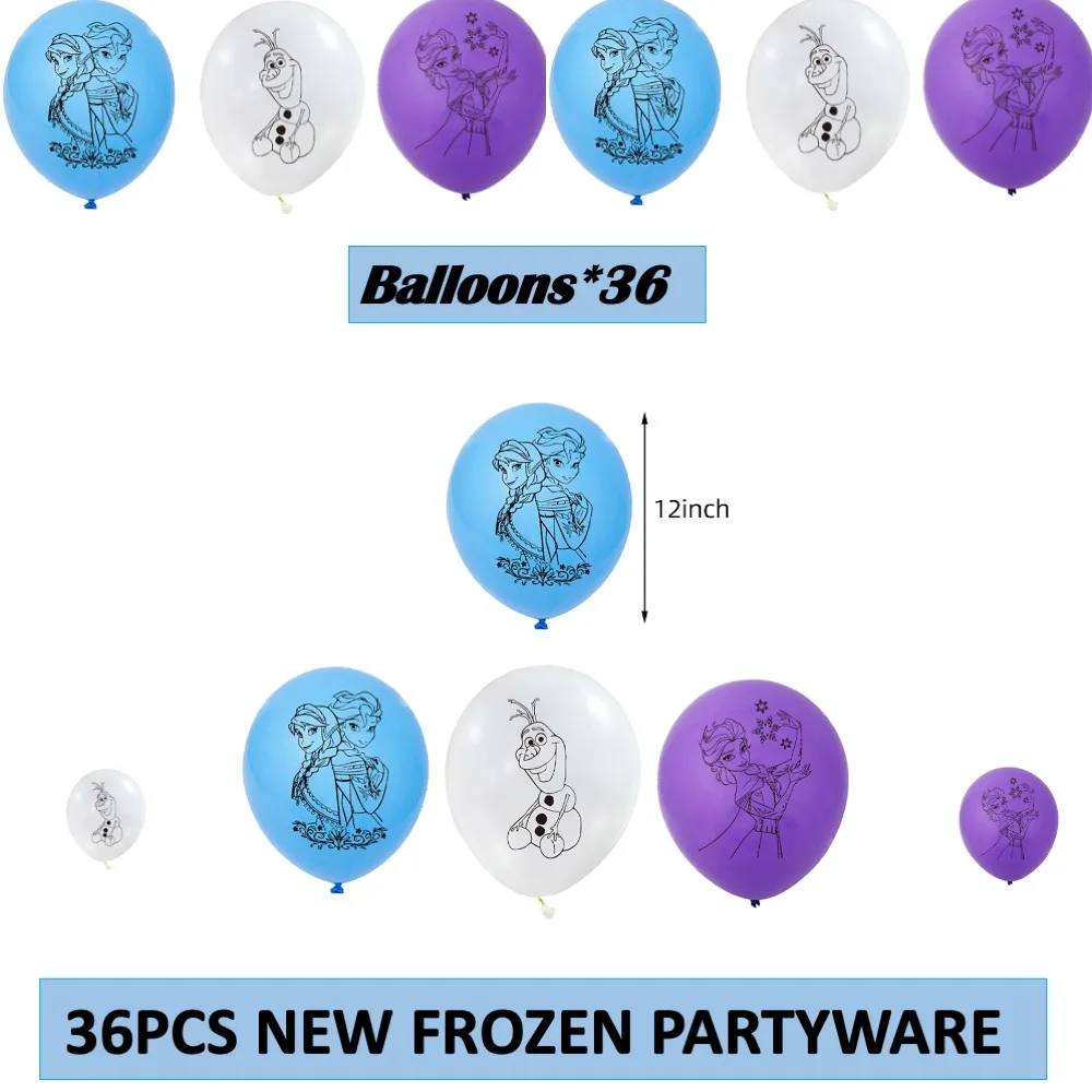

New Frozen 36pcs Balloons For Decoration Party Supplies For School Home Event Baby shower Wedding Birthday Anniversary College