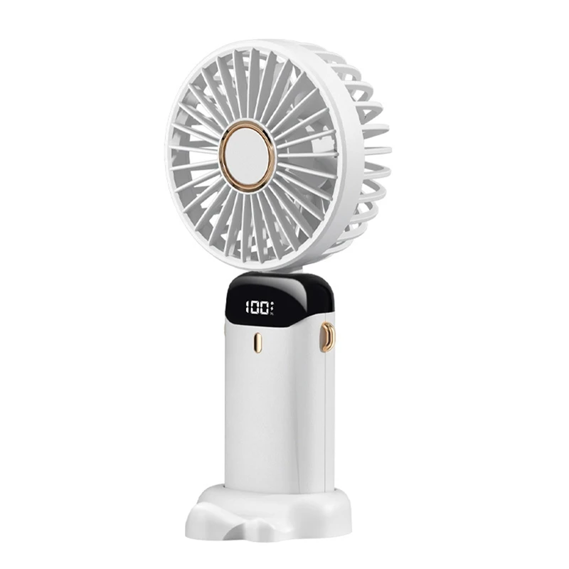 

Portable Hand-Held Fan Office Desktop Multifunctional Folding Double-Headed Small Electric Fan With A Neck