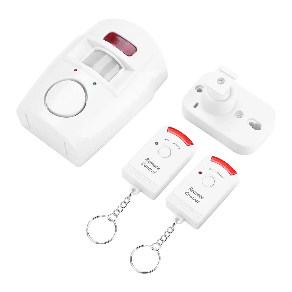 

Инфракрасный датчик движения PIR с сигнализацией и 2 пультами дистанционного управления, домашняя система безопасности