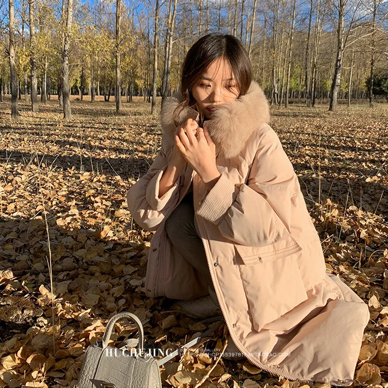 New Winter Coat for Women Coats Parkas Jackets Fur Collar Cotton Padded Jacket Korean Fashion Super Hot Coats Oversize