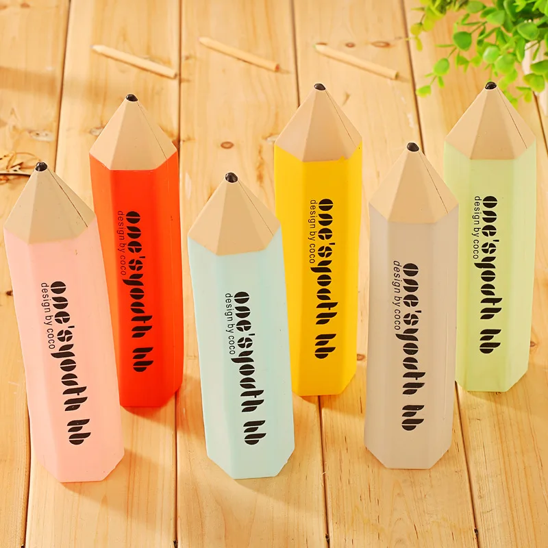 

Creative Candy colored pencil silica gel waterproof High capacity Pencil case Office & School Supplies bag Stationery office