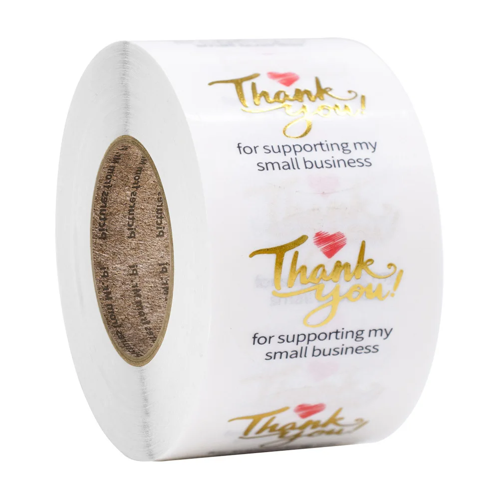

Roll transparent bronzing thank you baking sticker label sticker 1 inch