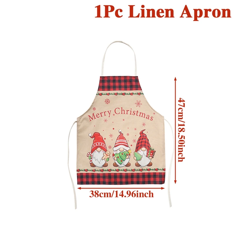 

Рождественский льняной фартук с изображением гнома