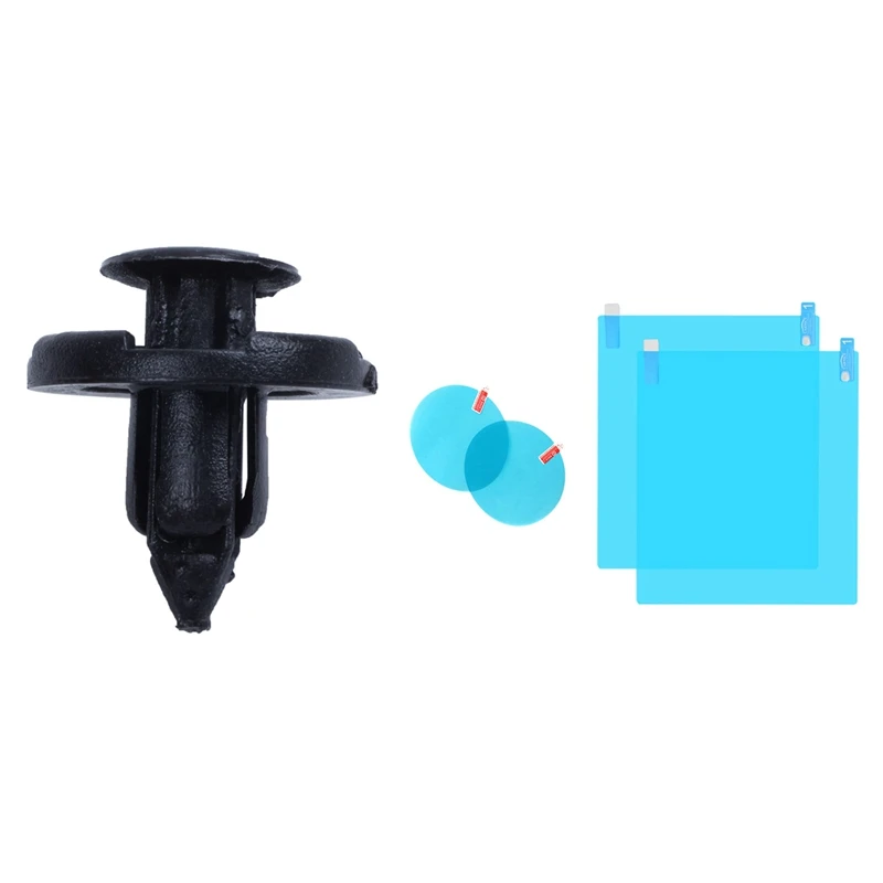 

50 шт зажим брызговик для Nissan Teana Tiida с 4 шт пленка на зеркало заднего вида автомобиля (2 Круглые и 2 прямоугольные)