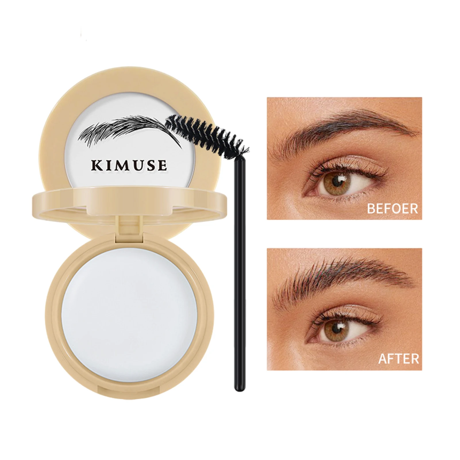 

Eyebrow Wax Kit Smudge Proof Long Lasting Waterproof Brows Styling Gel 3D Feathery Brows Makeup Balm Durable Professional