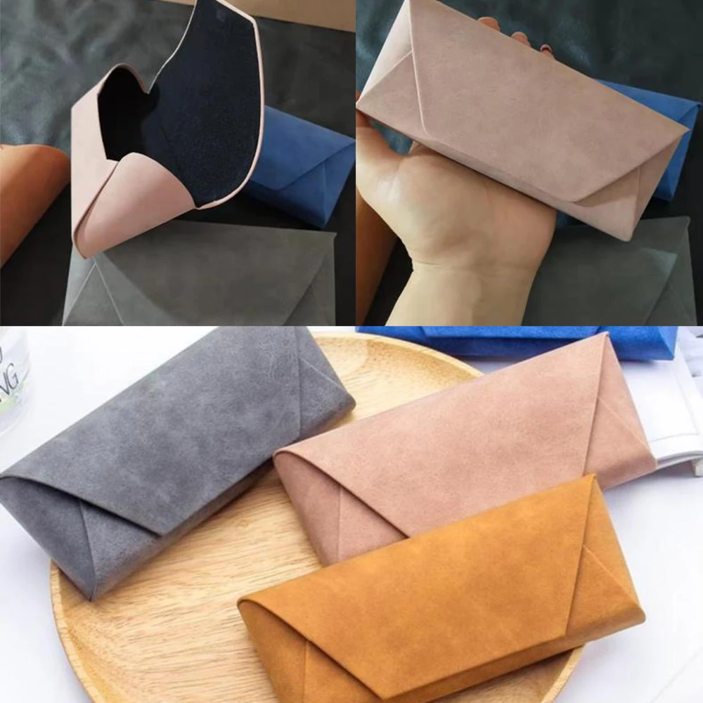 

1pcs PU Leather Eyeglasses Case Box Magnetic Attraction Solid Color Pouch Bag Accessories Eyeglasses Protective Box