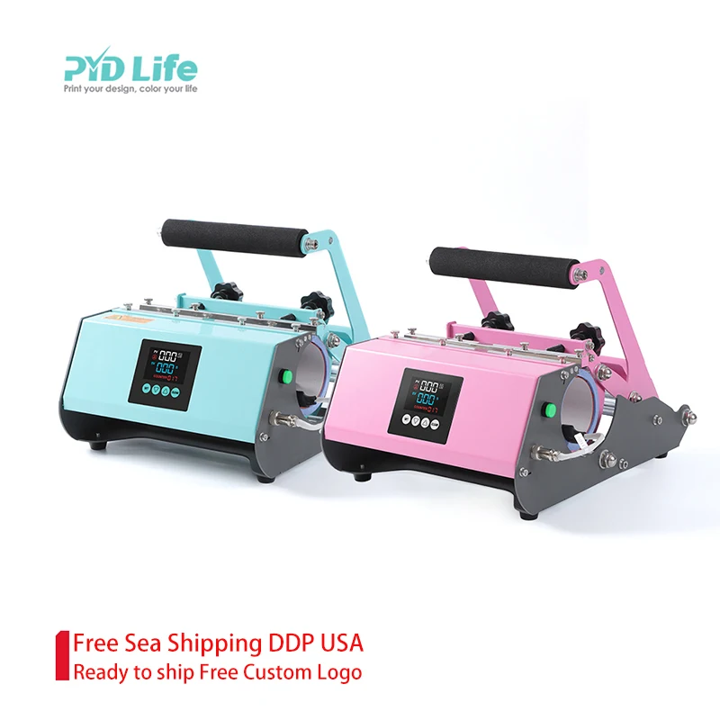 

PYD Life USA Free Sea Shipping RTS Pink Teal 20 oz 30oz Sublimation Blanks Printing Tumbler Heat Press Machine