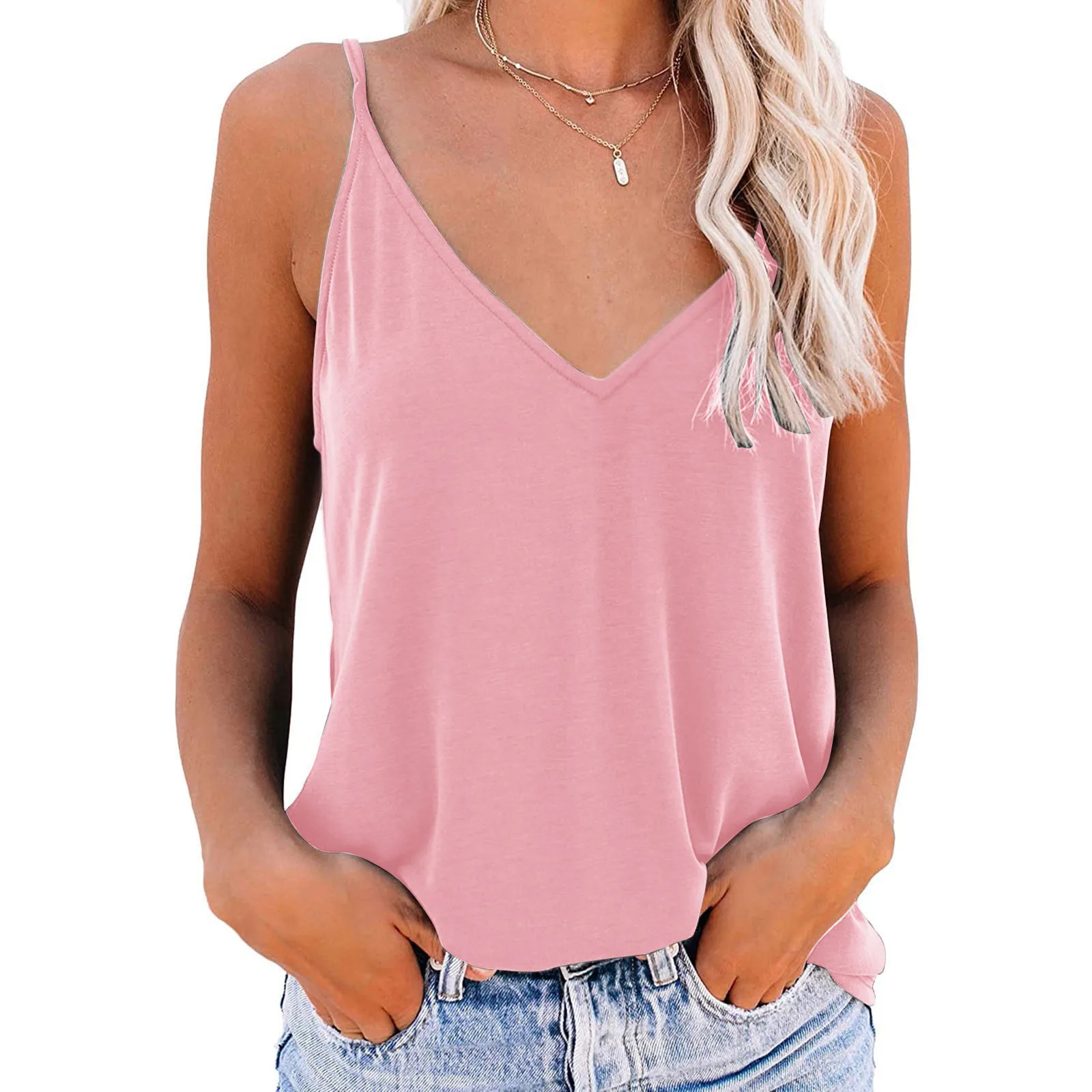 

Однотонная повседневная женская кофта большого размера, свободная повседневная однотонная хлопковая рубашка без рукавов, летние майки на ...