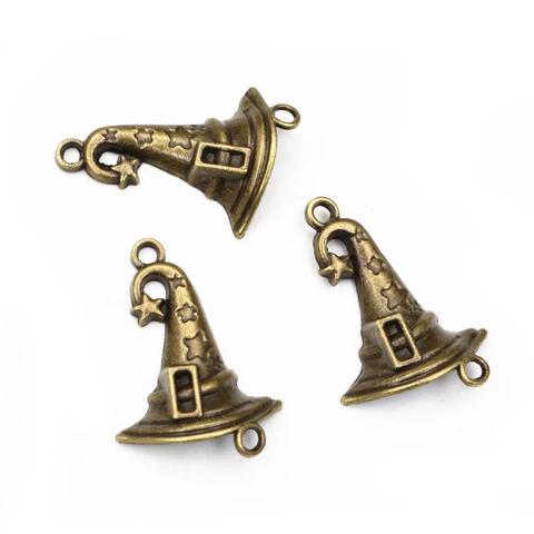 5 шт. Цинковый сплав античное бронзовое покрытие волшебная шляпа шармы Cqhcyb