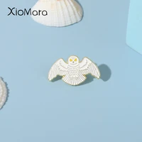white glede eagle lapel pin animal enamel pins cute brooches for clothes hat backpack badge jewelry accessories gift friend