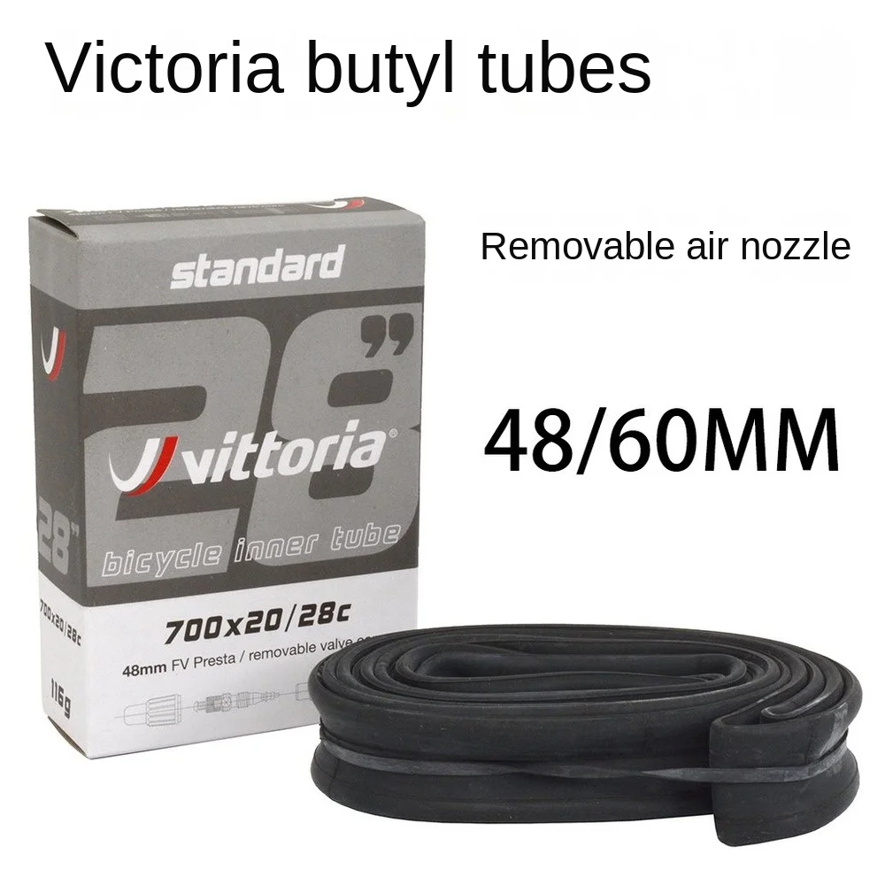 

Vittoria Butyl Rubber Road Bike Dead Fly Nozzle Inner Tube 700C Extended Air Nozzle
