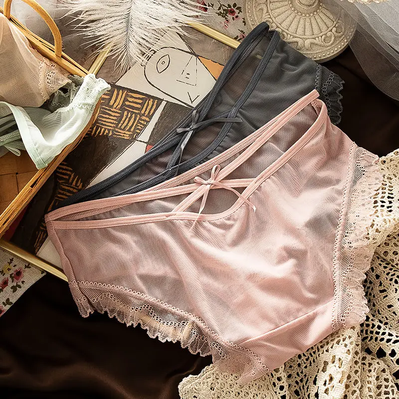 

Трусики женские кружевные прозрачные, с низкой посадкой, большие размеры 67 кг