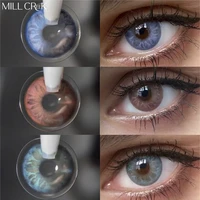 mill creek 2pcs contact lenses for eyes high quality natural eyes colored lenses beauty pupil yearly use makeup fast shipping