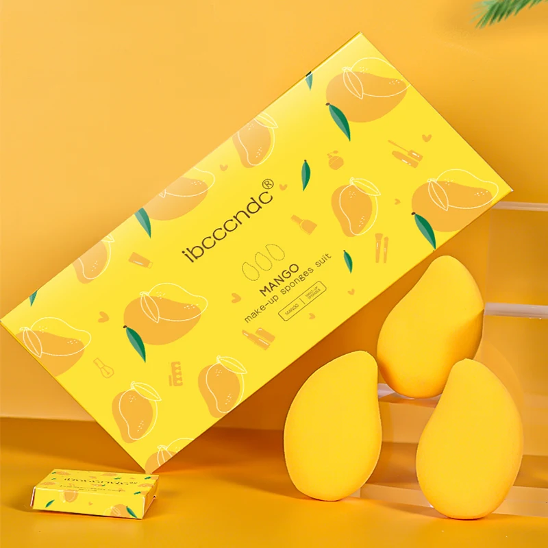 

Mango Makeup Egg Sponge BB Cream Hydrophilic Beauty Egg Wholesale Puff Wet Dry Dual Use Face Foundation Powder Gourd Cosmetic