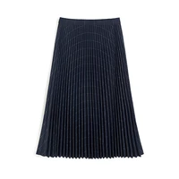 pleated skirt women 95 worsted wool plaid a line high waist ladies high quality vintage design skirts new fashion